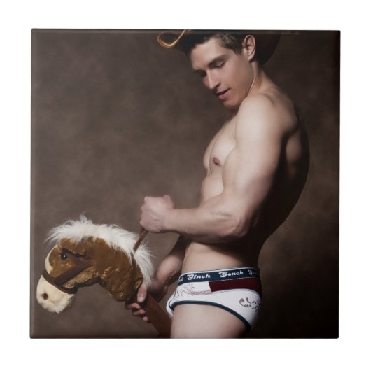 42067a Cowboy Tegeltje (Voorkant)