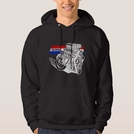 426 HEMI Blown V8 Engine Hoodie (Voorkant)