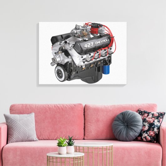 427 Chevy Big Block Engine Canvas Afdruk (Insitu (Woonkamer))