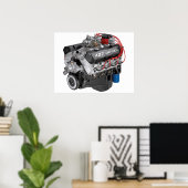 427 Poster du moteur à gros bloc Chevy (Bureau à domicile)