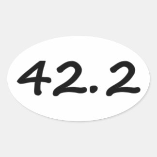 42,2 k Marathon Oval Running stickers (4)par feuil