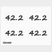 42.2k Marathon Ovaal Running stickers (4)per vel (Vel)