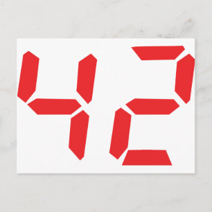 42 42 uur digitale alarmklok briefkaart