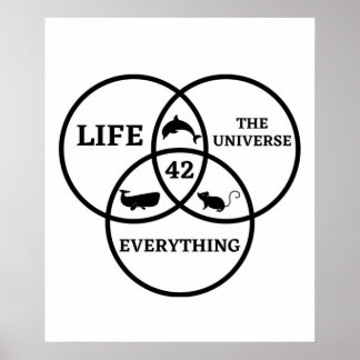 42 Antwoord op het universum van het leven en alle Poster