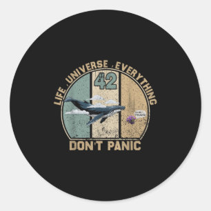 42 Antwoord Op Leven Het Universum En Alles Niet Ronde Sticker