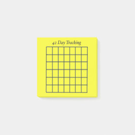 42 dagen tracker gele plakkerige notities post-it® notes