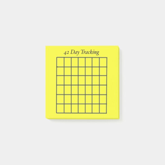 42 dagen tracker gele plakkerige notities post-it® notes (Voorkant)