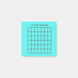 42 dagen tracker lichtblauwe plakkerige notities post-it® notes