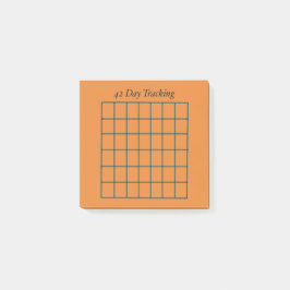 42 dagen Tracker Sinaasappel Sticky Notes