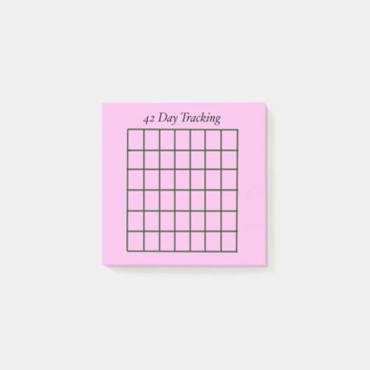42 dagen Tracking roze plakbiljetten Post-it® Notes (Voorkant)