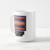 42 (GEO) tasse en céramique. (Devant gauche)