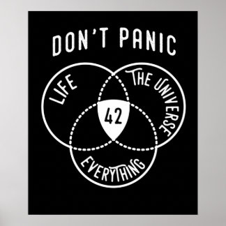 42 Het antwoord op het leven in universum en Alles Poster