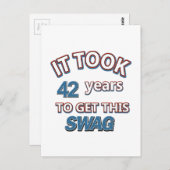 42 jaar design briefkaart (Voorkant / Achterkant)