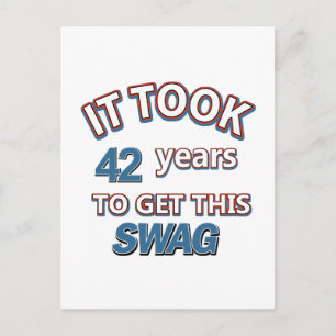 42 jaar design briefkaart