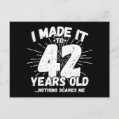 42 Jaar Oud Sarcasme Grappig 42e Verjaardag Briefkaart (Voorkant)