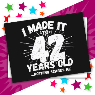42 Jaar Oud Sarcastisch Meme Grappig 42e Verjaarda Briefkaart