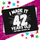 42 Jaar Oud Sarcastisch Meme Grappig 42e Verjaarda Briefkaart
