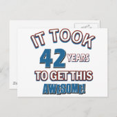 42 jaar oude design briefkaart (Voorkant / Achterkant)