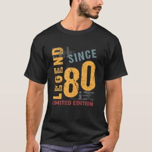 42 jaar oude Vintage 1980 42e verjaardag T-shirt