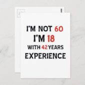 42-jarig ontwerp briefkaart (Voorkant / Achterkant)