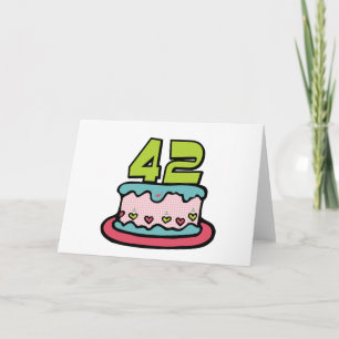 42-jarige verjaardagskaart kaart