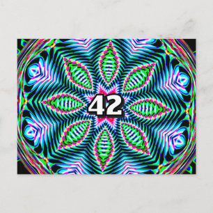 42 (je kan het nummer veranderen) briefkaart