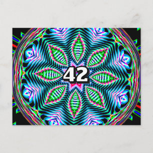 42 (je kan het nummer veranderen) briefkaart