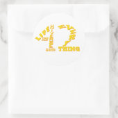 42 - Leven in het universum en alles - HGTTG Ronde Sticker (Tas)