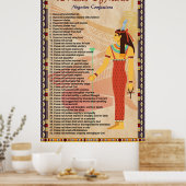 42 Lois De Ma'at - Affiche De Confessions Négative (Cuisine)