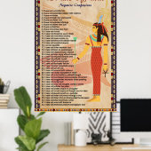 42 Lois De Ma'at - Affiche De Confessions Négative (Bureau à domicile)