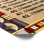 42 Lois De Ma'at - Affiche De Confessions Négative (Coin)