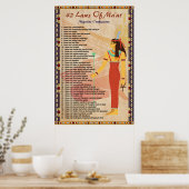 42 Lois De Ma'at - Affiche De Confessions Négative (Cuisine)
