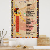 42 Lois De Ma'at - Poster Des Affirmations Positiv (Cuisine)
