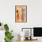 42 Lois De Ma'at - Poster Des Affirmations Positiv (Bureau à domicile)