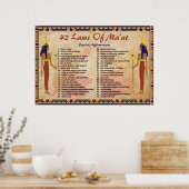 42 Lois De Maat - Poster Des Affirmations Positive (Cuisine)