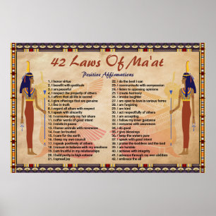 42 Lois De Maat - Poster Des Affirmations Positive