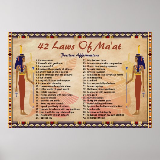 42 Lois De Maat - Poster Des Affirmations Positive (Devant)