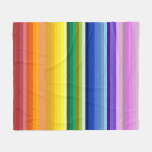 42 Strepen Rainbow Spectrum Fleece Deken