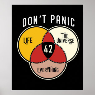 42 The Answer to Life The Universe and Everything Poster