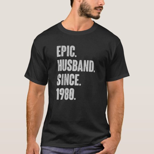 42 Wedding Anniversary For Him  Epic Husband Since T-shirt (Voorkant)