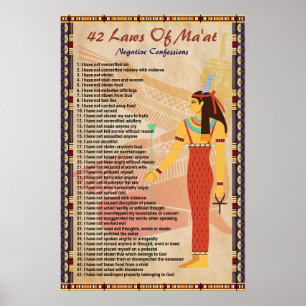 42 wetten van Ma ' at - Poster inzake negatieve co