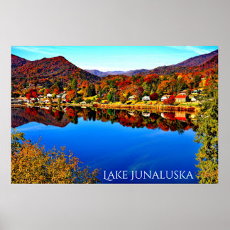 42 X 28 LAKE JUNALUSKA PREMIUM CANVAS GLOSS POSTER