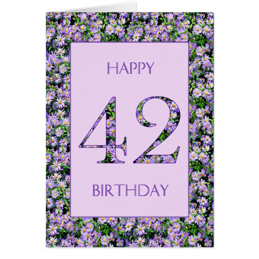 42e anniversaire de marguerites violettes (Devant)