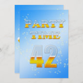 42e anniversaire invitation à la fête avec bière (Devant / Derrière)