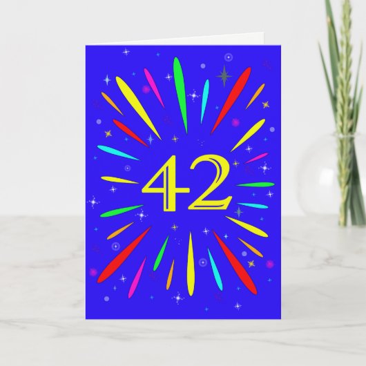42e 'Birthday Explosion'-Kaart Kaart (Voorkant)
