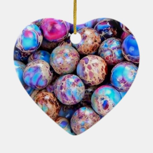 42e bruiloft Jubileum Imperial Jasper Keramisch Ornament (Achterkant)