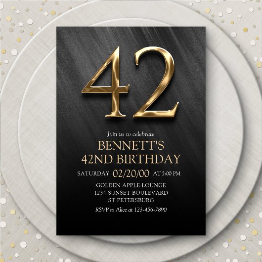 42e Invitation d'anniversaire