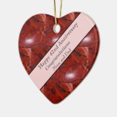 42e Jubileum Jasper Keramisch Ornament (Links)