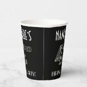 42e verjaardag: Art Deco Style + aangepaste naam Papieren Bekers (Rechts)