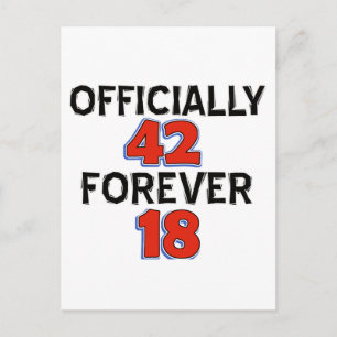 42e verjaardag design briefkaart